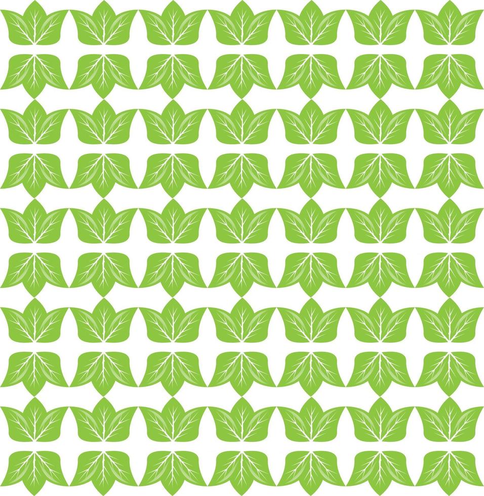 Green abstract leaf pattern design vector