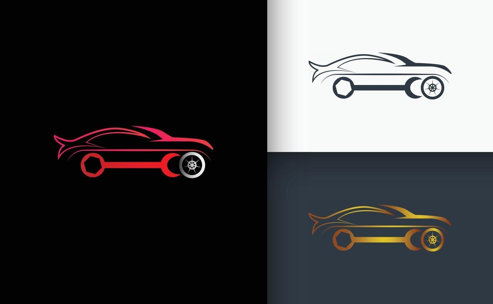 conjunto de plantillas de diseño de logotipo de reparación de automóviles vector