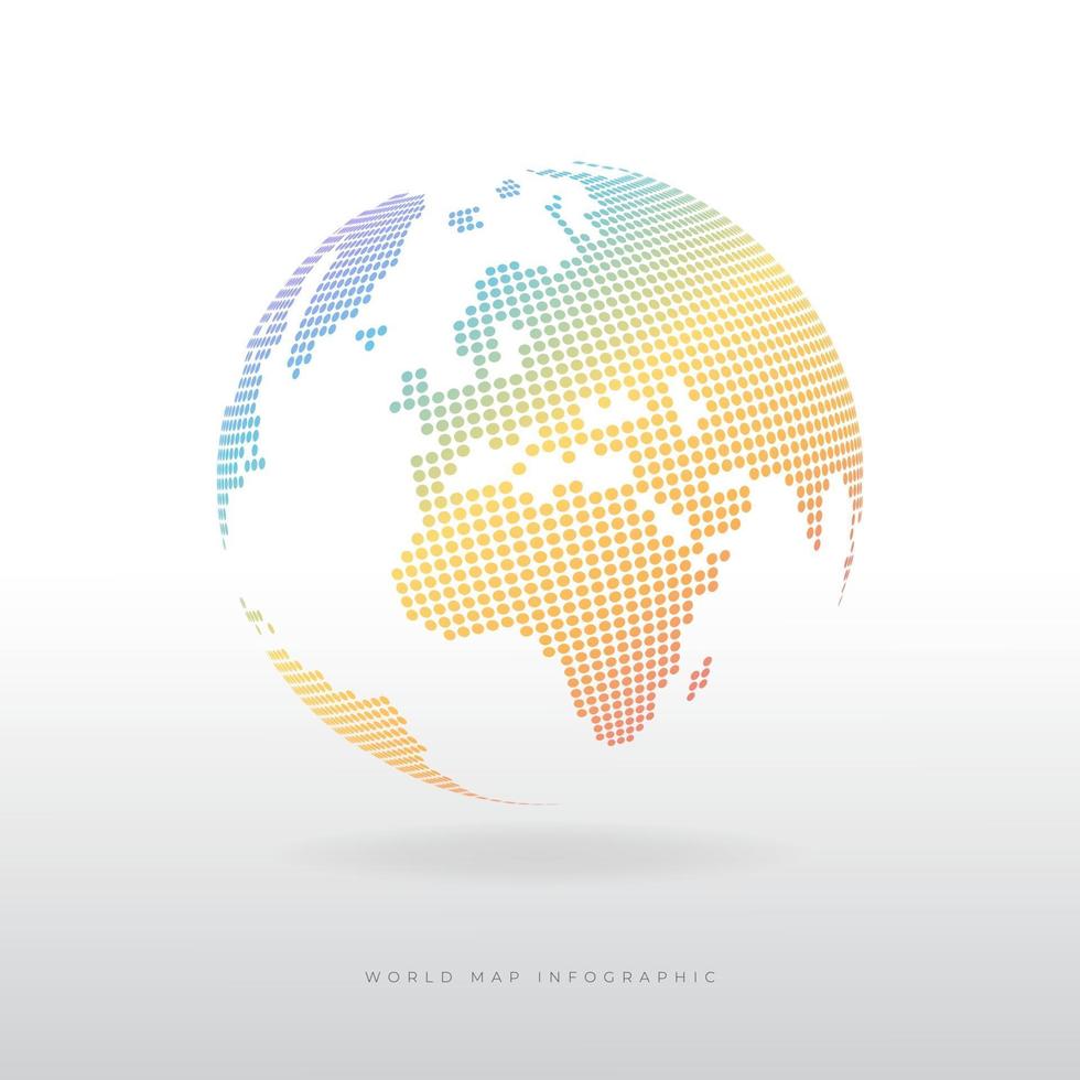 Colorful modern globe icon. vector