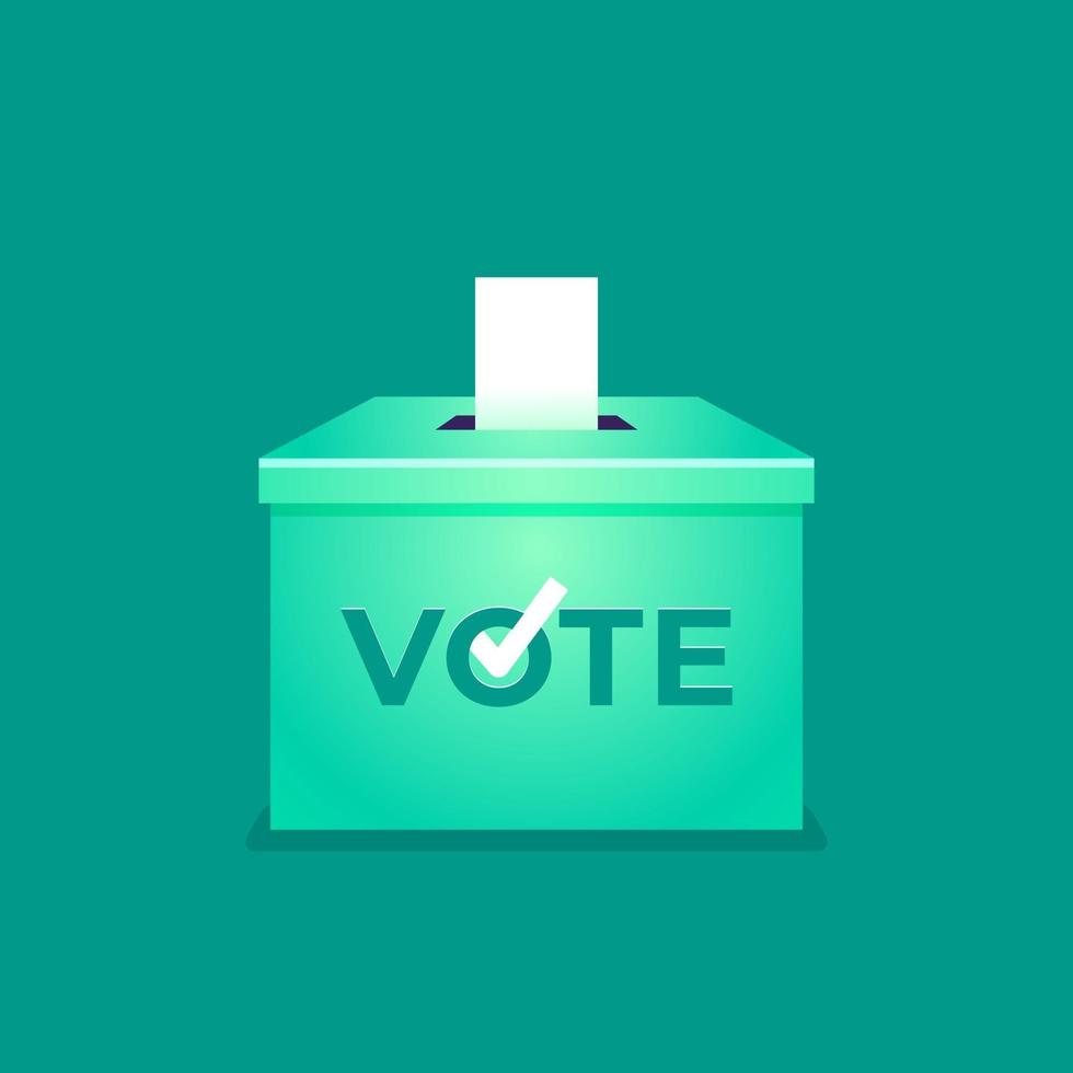 Ballot box vote. Election day concept. vector