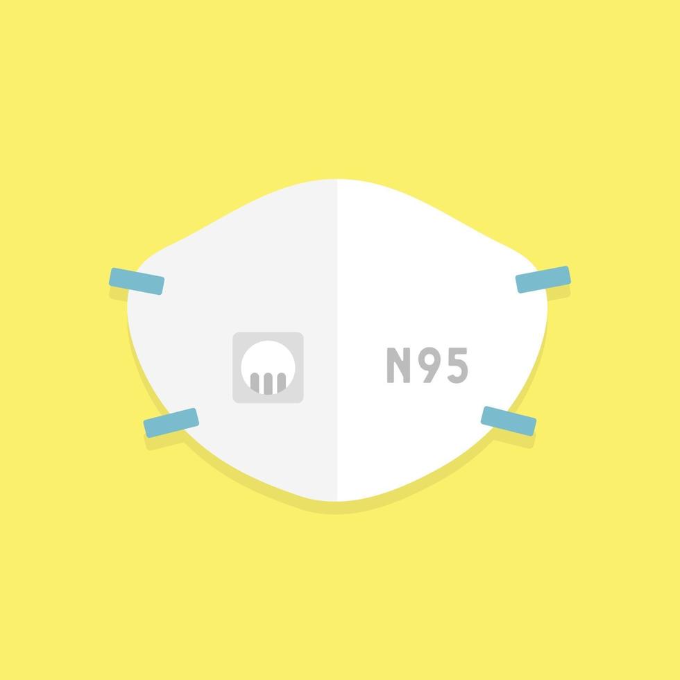 N95 Mask, Respiratory Protection Mask, Prevent air pollution. vector
