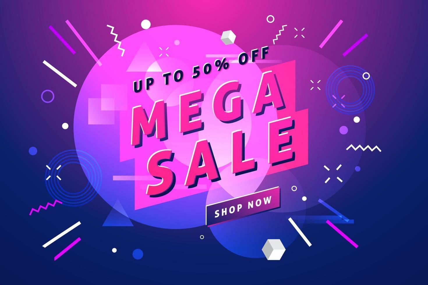 Mega Sale Banner and Poster. Promotion Banner and Poster. vector