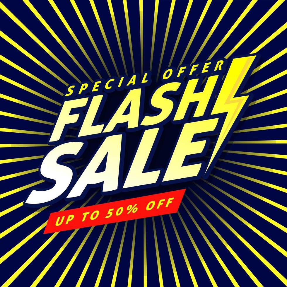 Flash Sale banner template design. vector