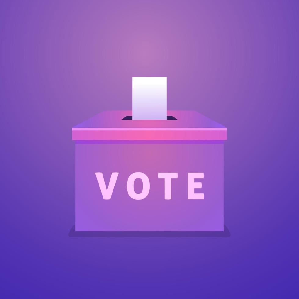 Ballot box vote. Election day concept. vector