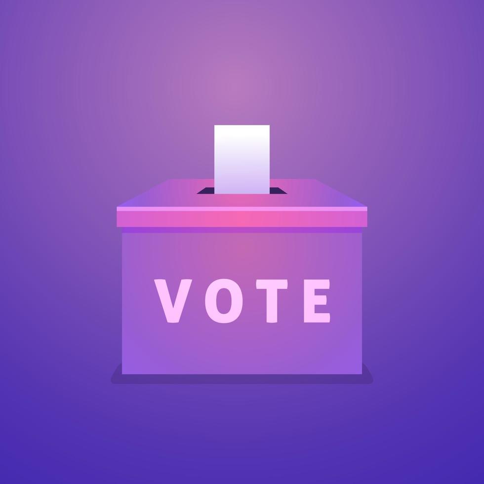 Voto en las urnas. concepto de día de las elecciones. vector