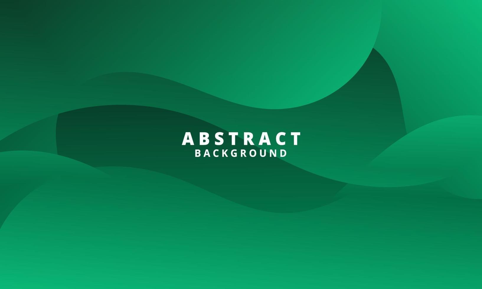 Abstract Green Fluid Wave Background vector