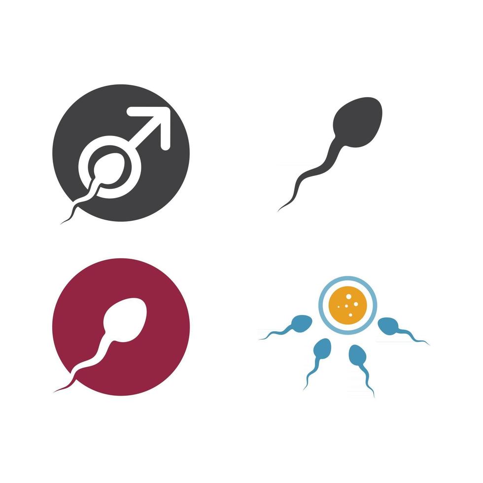 esperma, icono, logotipo, vector, ilustración, diseño vector