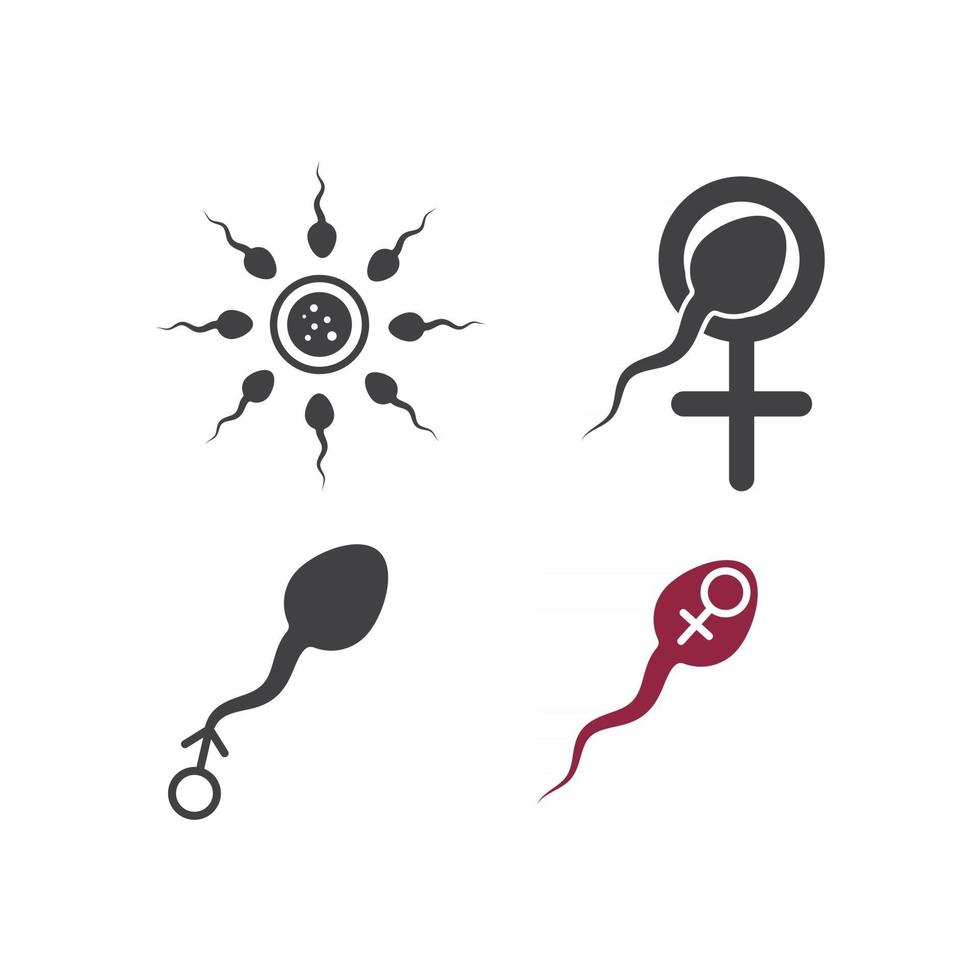 sperm icon logo vector illustration design