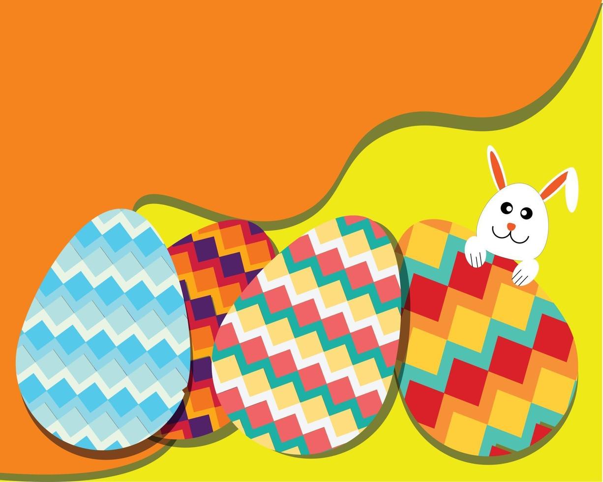 conjunto de huevos de pascua felices vector