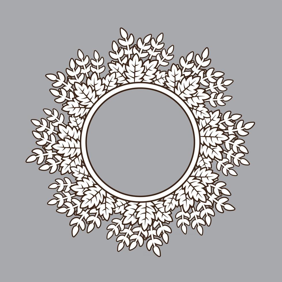 Floral frame decorative vector