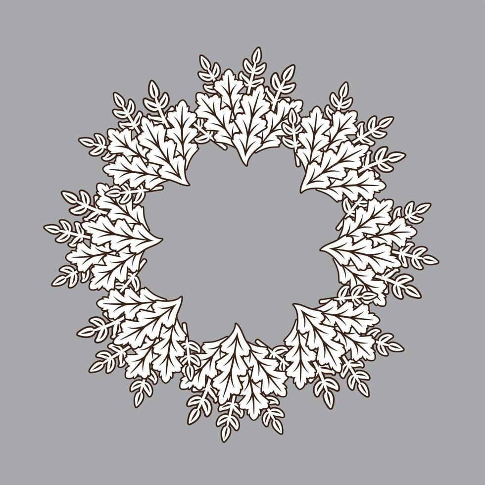 Floral frame decorative vector