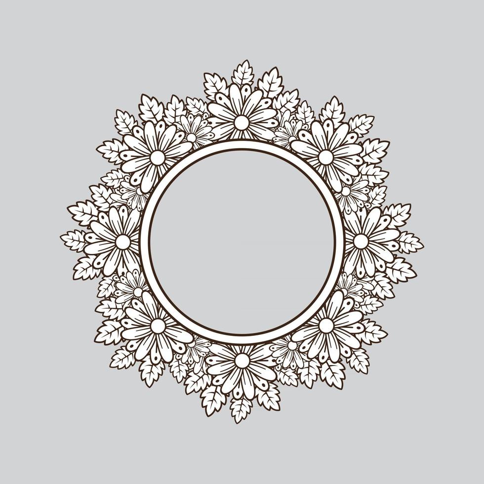 marco floral decorativo vector