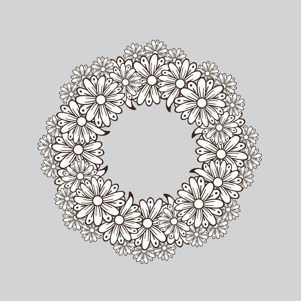 marco floral decorativo vector