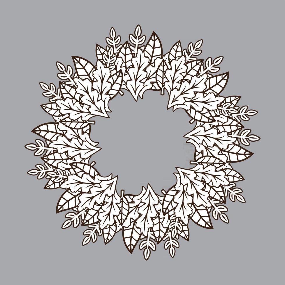 Floral frame decorative vector
