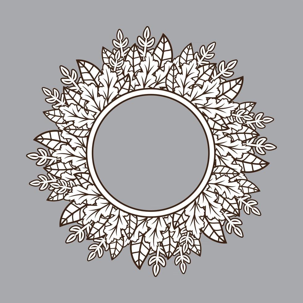 Floral frame decorative vector