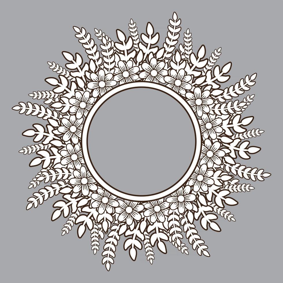 marco floral decorativo vector