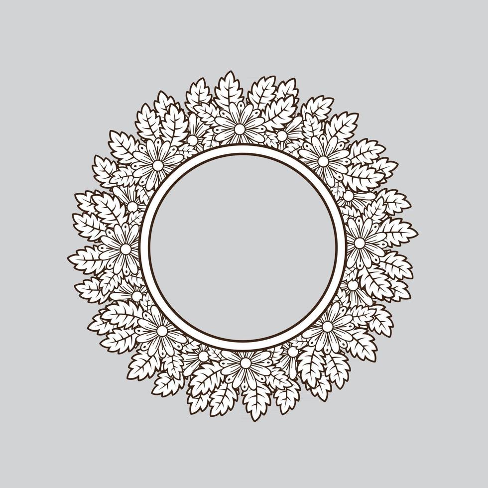 marco floral decorativo vector