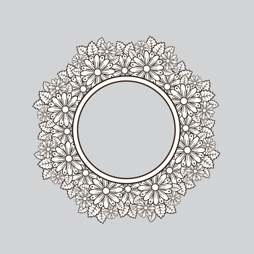 marco floral decorativo vector