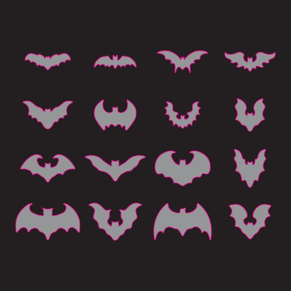 Bat silhouette drawing vector