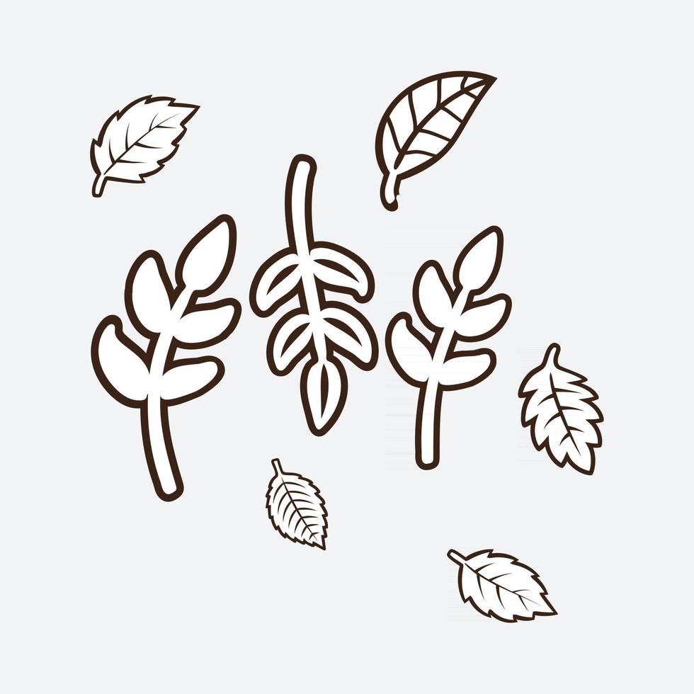 elementos de diseño floral vector