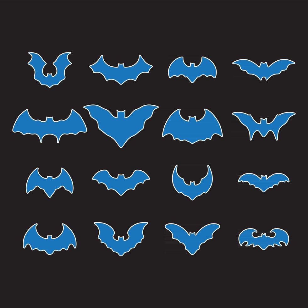 Bat silhouette drawing vector