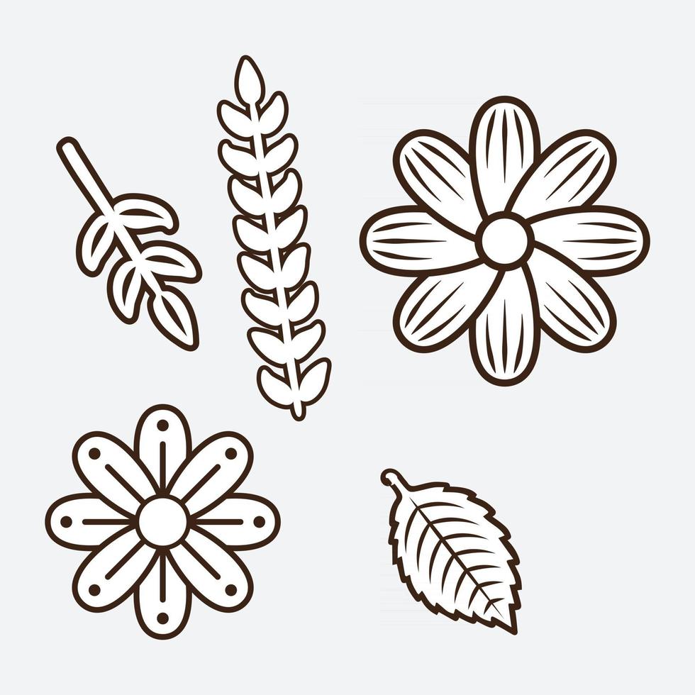 Floral design elements vector