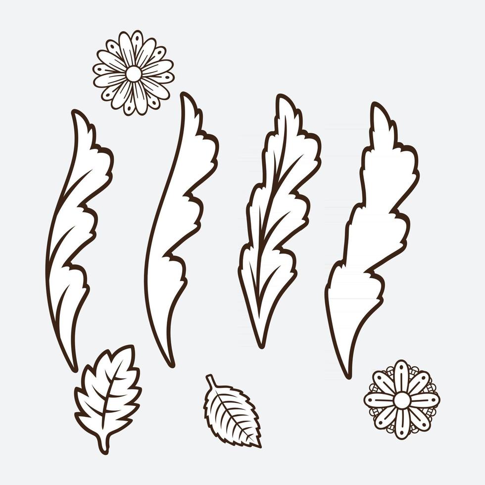 Floral design elements vector