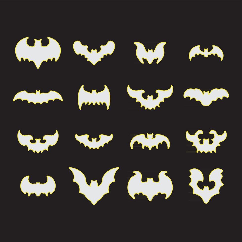 Bat silhouette drawing vector