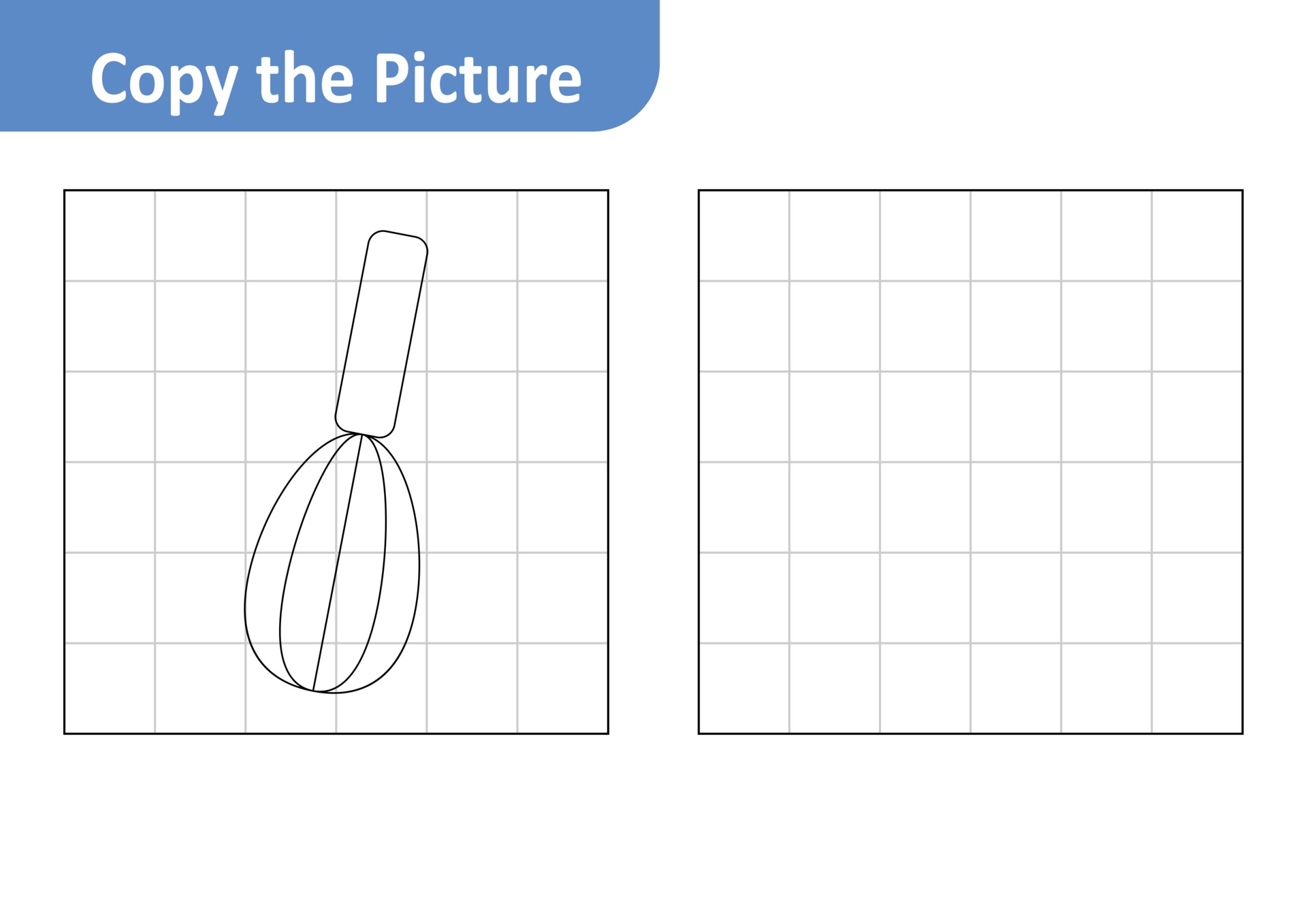 Copy the picture worksheet for kids, whisk vector 3009788 Vector Art at
