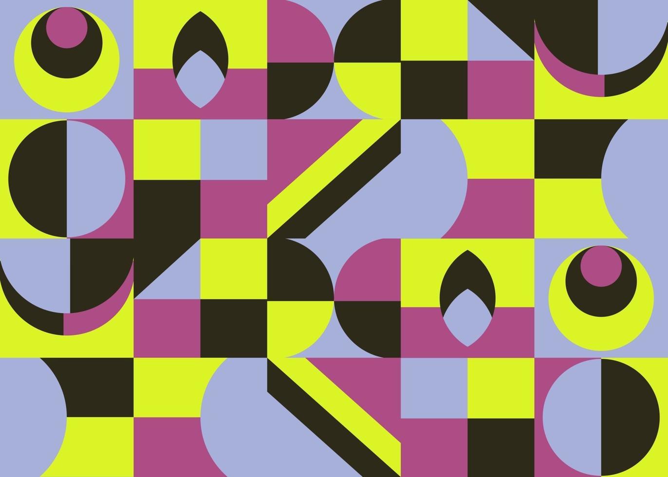 Abstract geometric backgrounds neo geo pattern vector