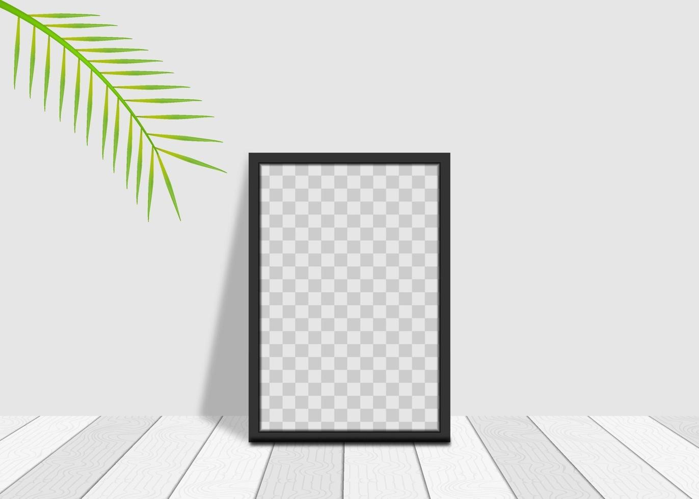 3D realistic square frame mockup vector