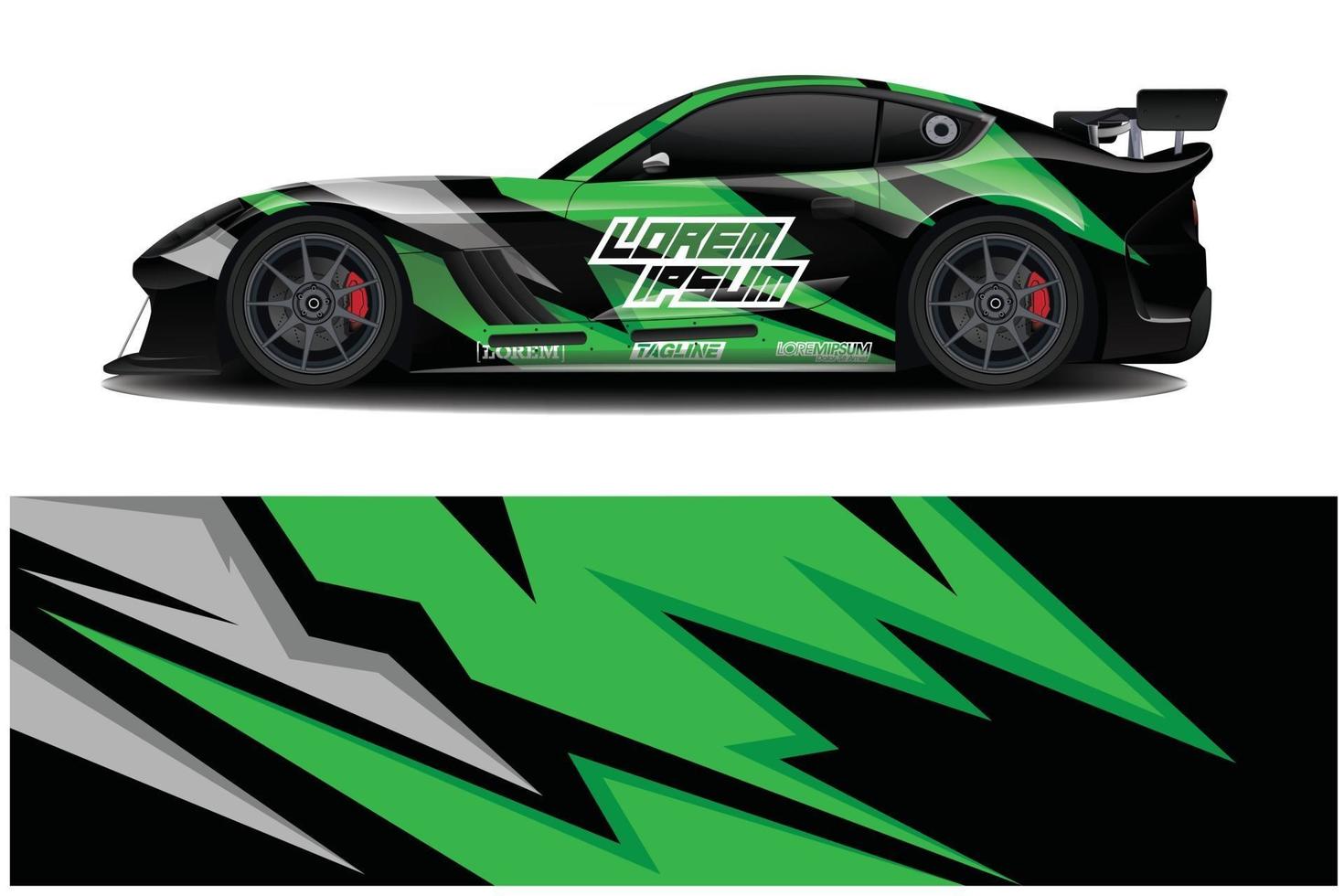 Sports car wrapping decal design vector