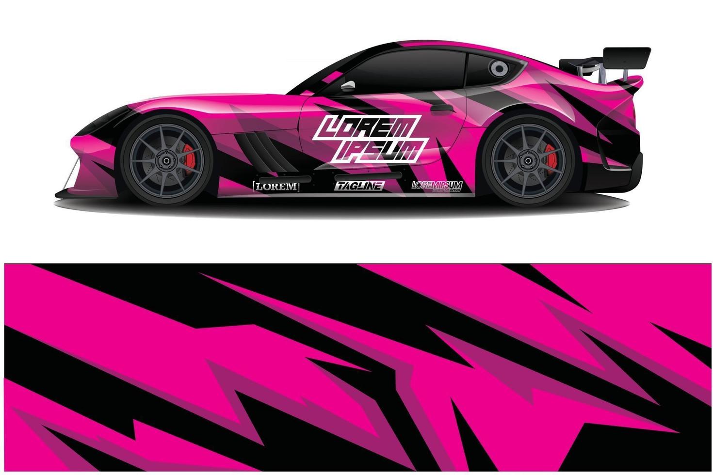 Car wrap graphic racing abstract background for wrap and vinyl sticker vector