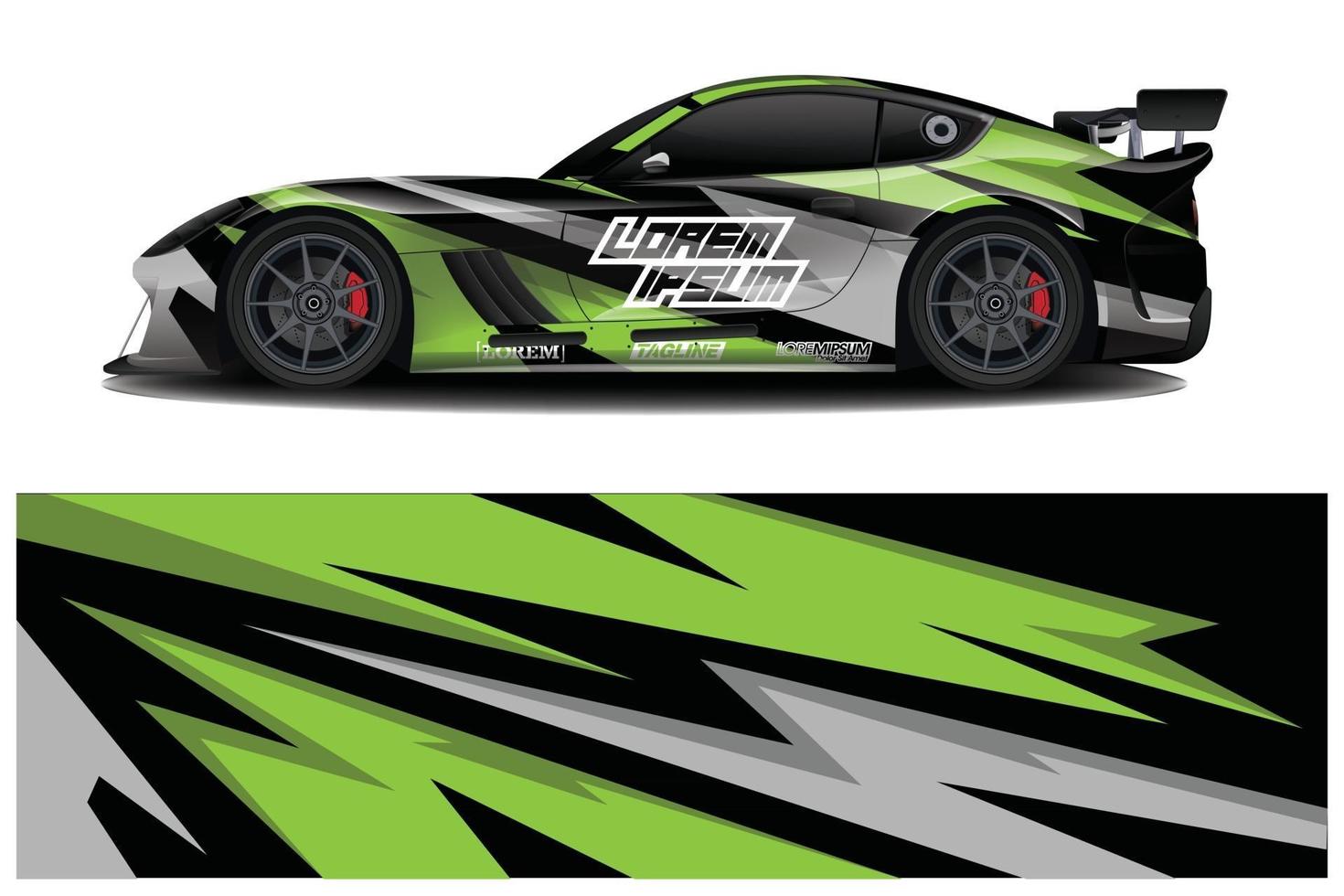 Sports Car Wrapping Decal Design vector