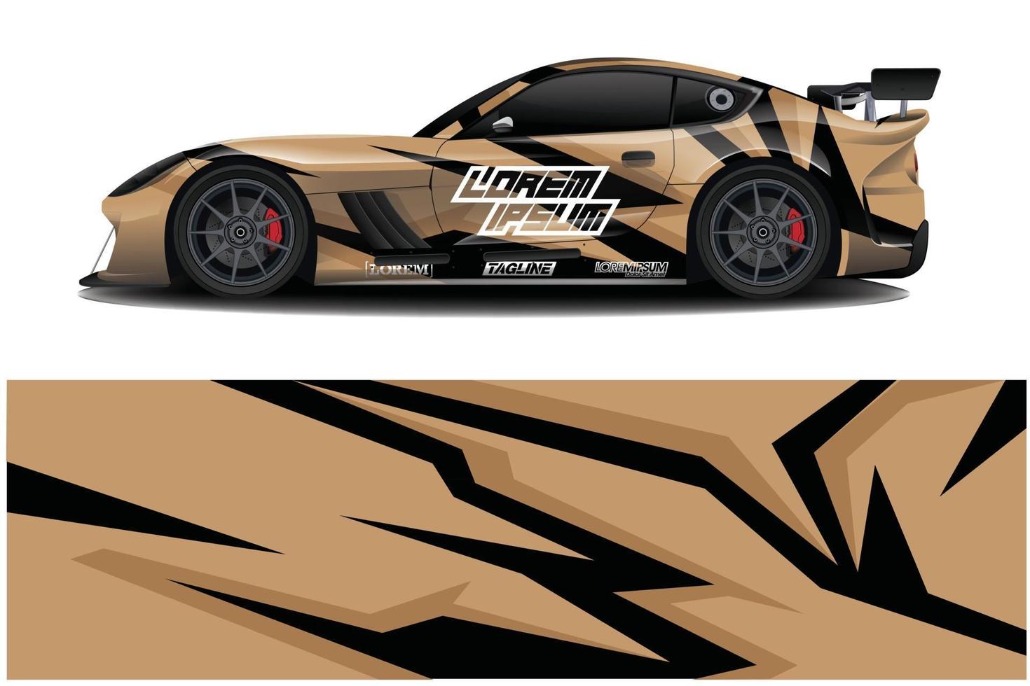 Sports car wrapping decal design vector