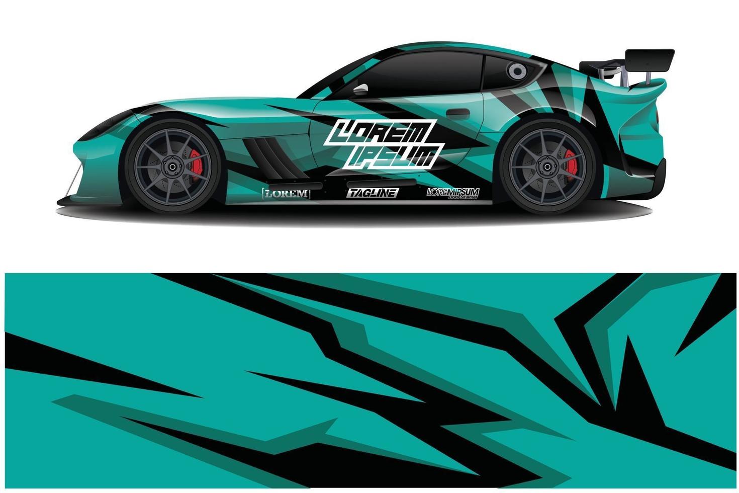 Car wrap graphic racing abstract background for wrap and vinyl sticker vector