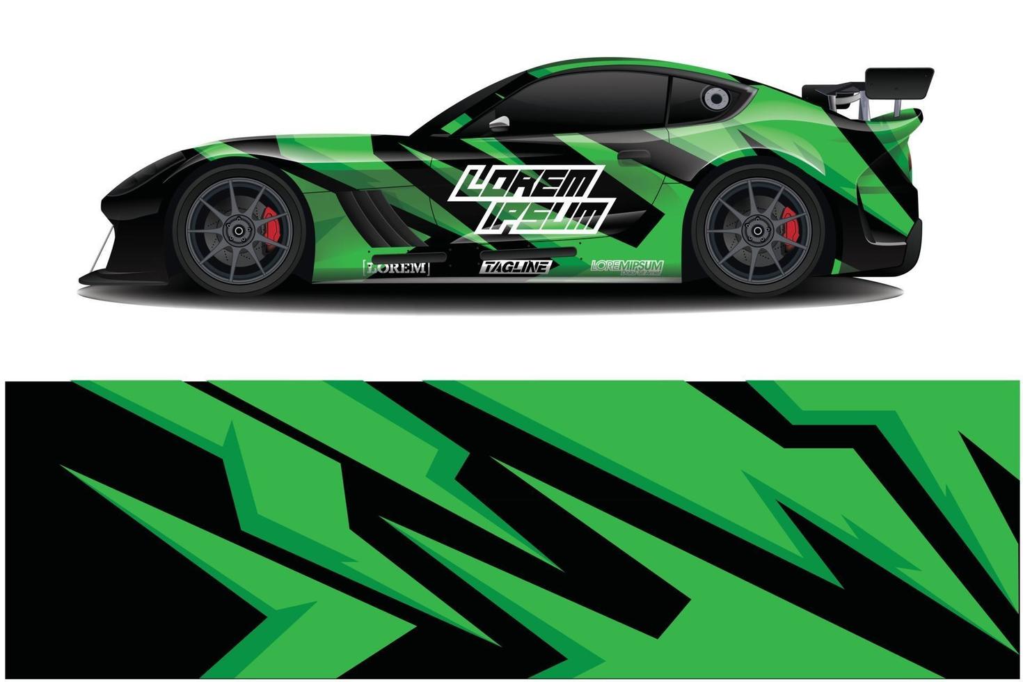 Sports Car Wrapping Decal Design vector