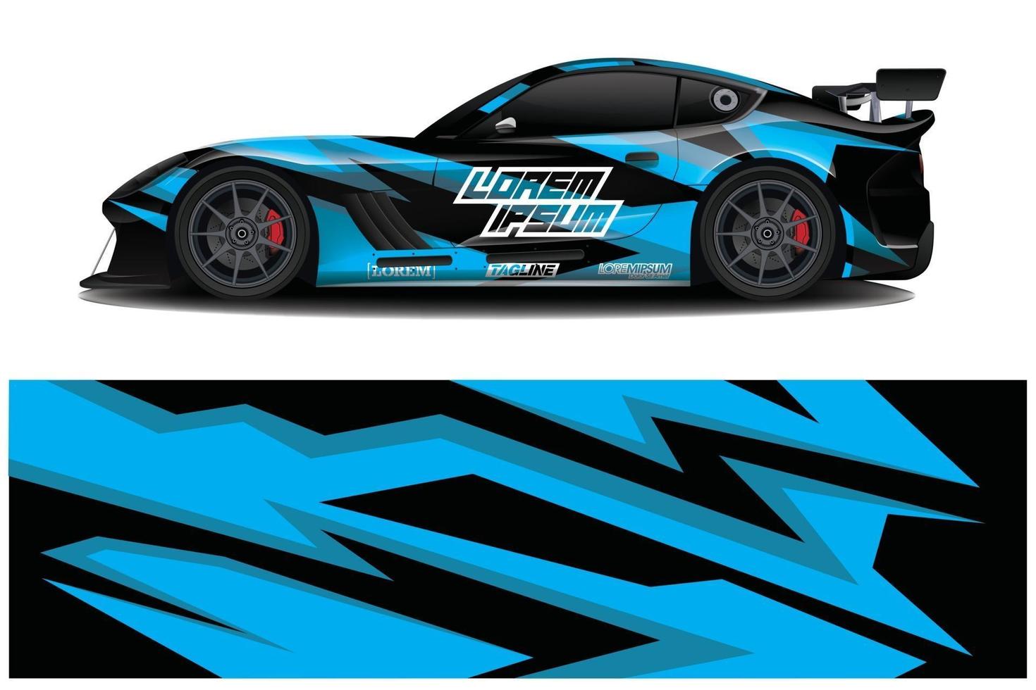 Sports car wrapping decal design vector