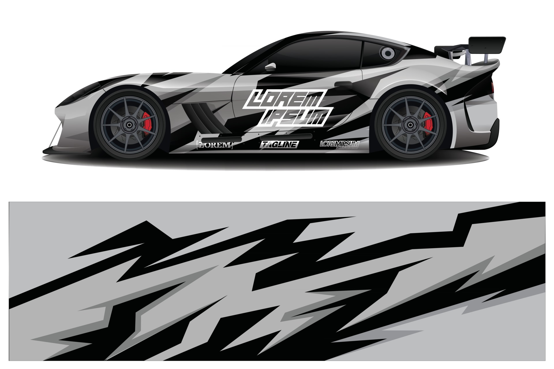 Car decal sticker wrap design vector 3010030 Vector Art at Vecteezy