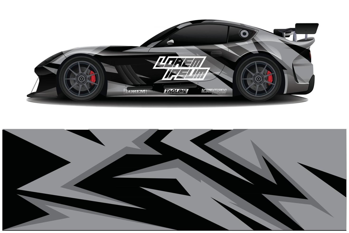 Car wrap graphic racing abstract background for wrap and vinyl sticker vector