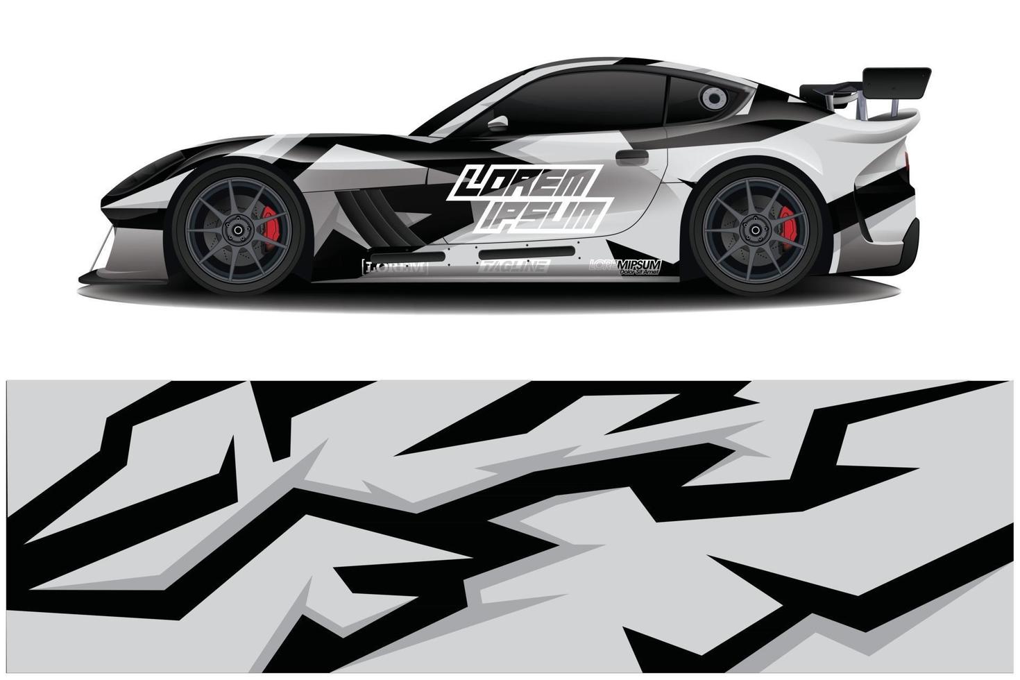 Car decal sticker wrap design vector