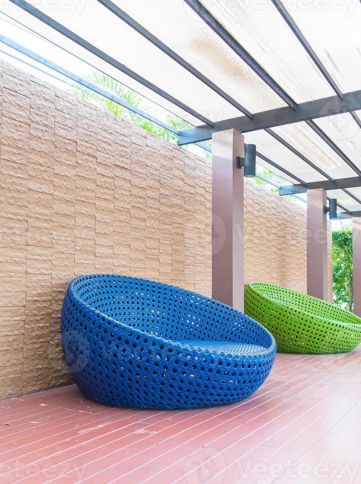 Outdoor with circle chair photo