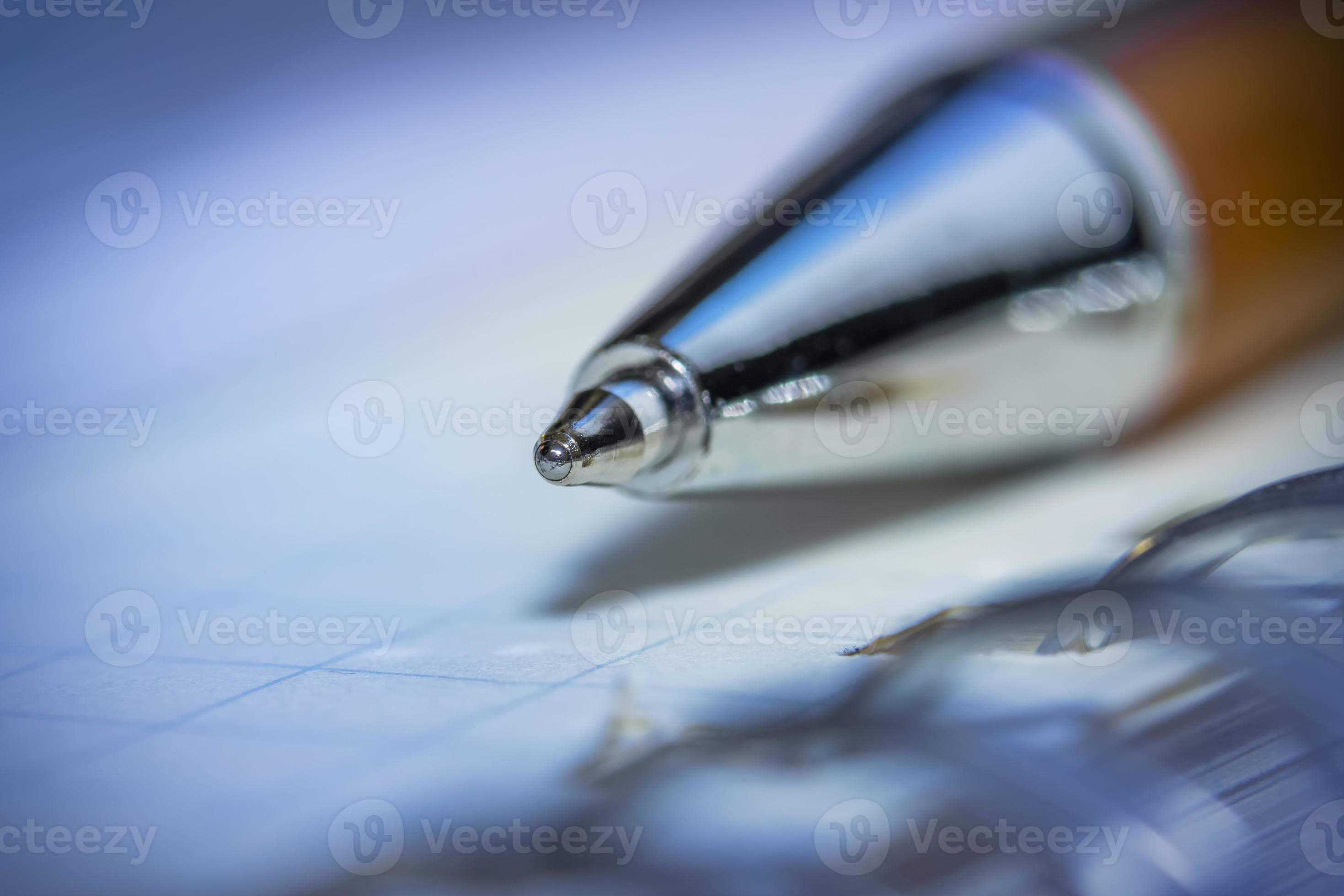 Close up shot of ball point pen tip 3010398 Stock Photo at Vecteezy