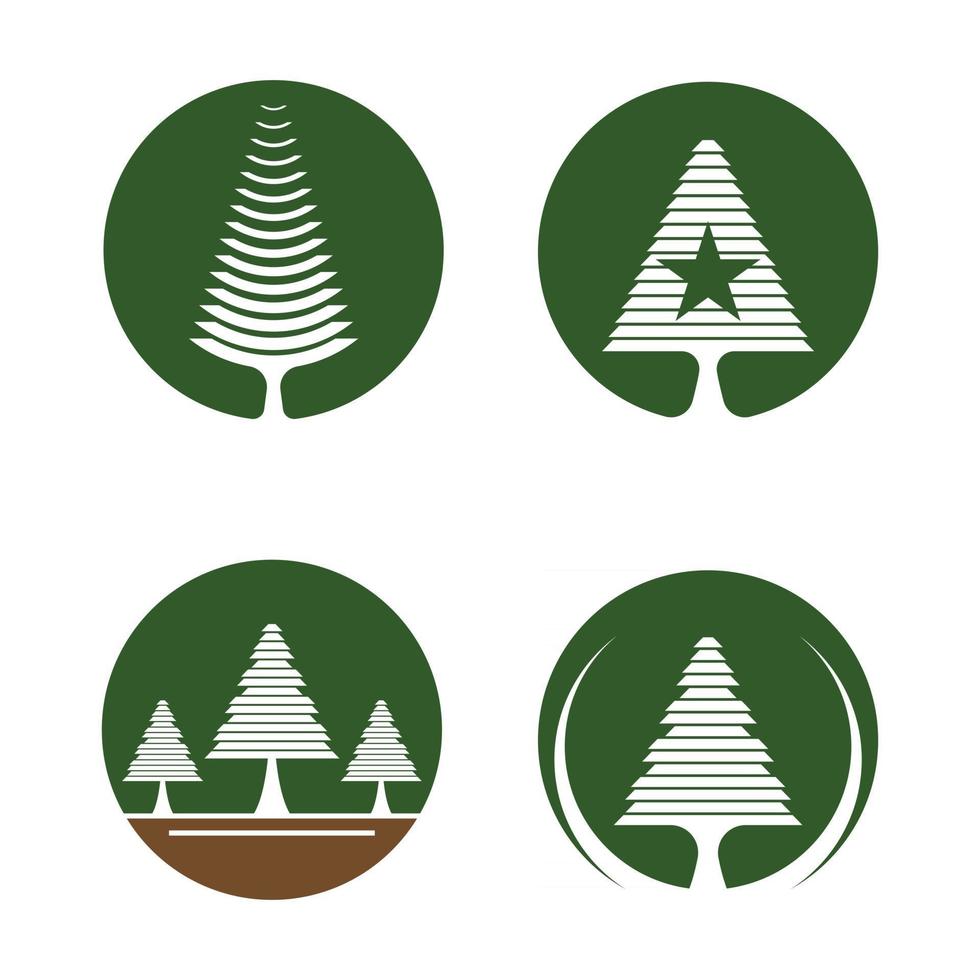 Pine tree logo images illustration vector
