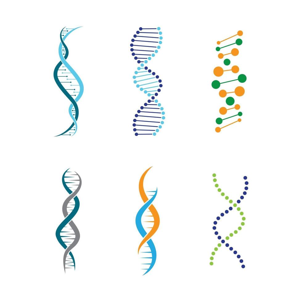 Ilustración de imágenes de logotipo de adn vector