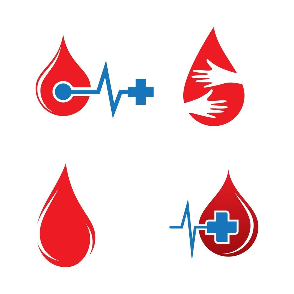 Blood drop logo images vector