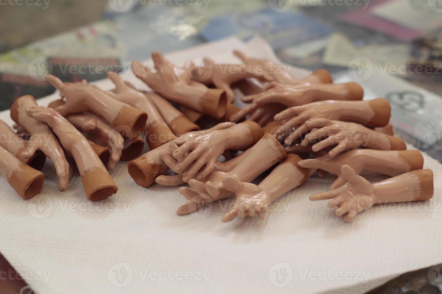 Fake hands of Italian toys photo