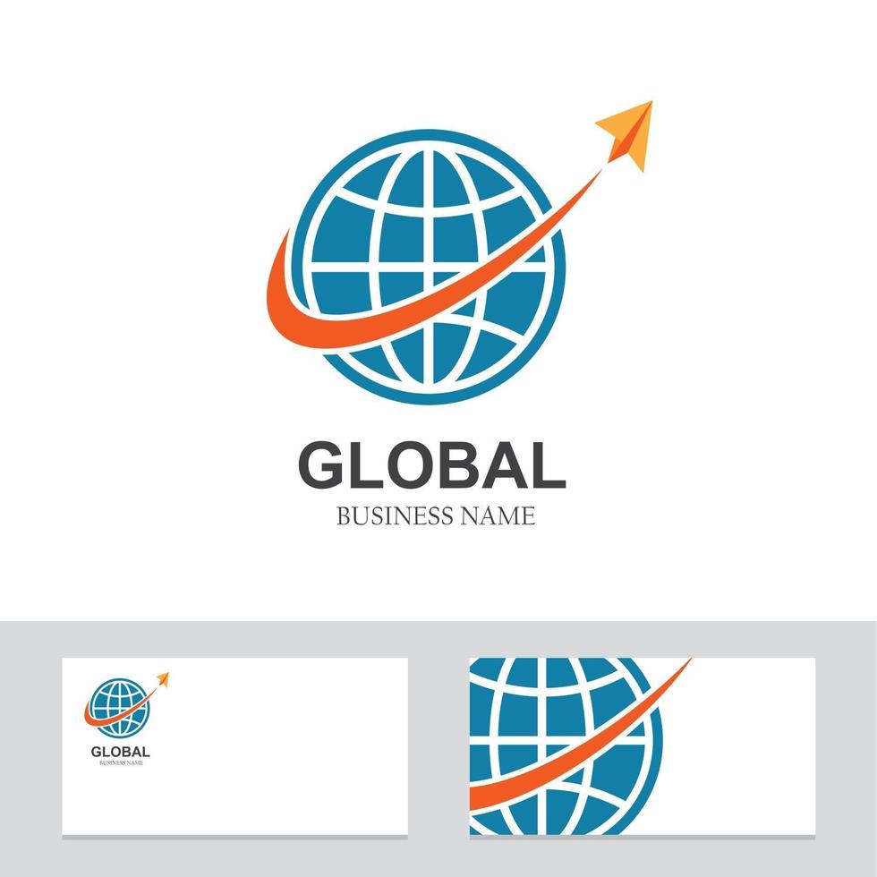 logo,icon company card global vector illustration