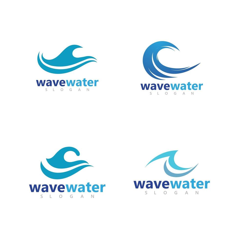 Abstract water splash waves logo vector