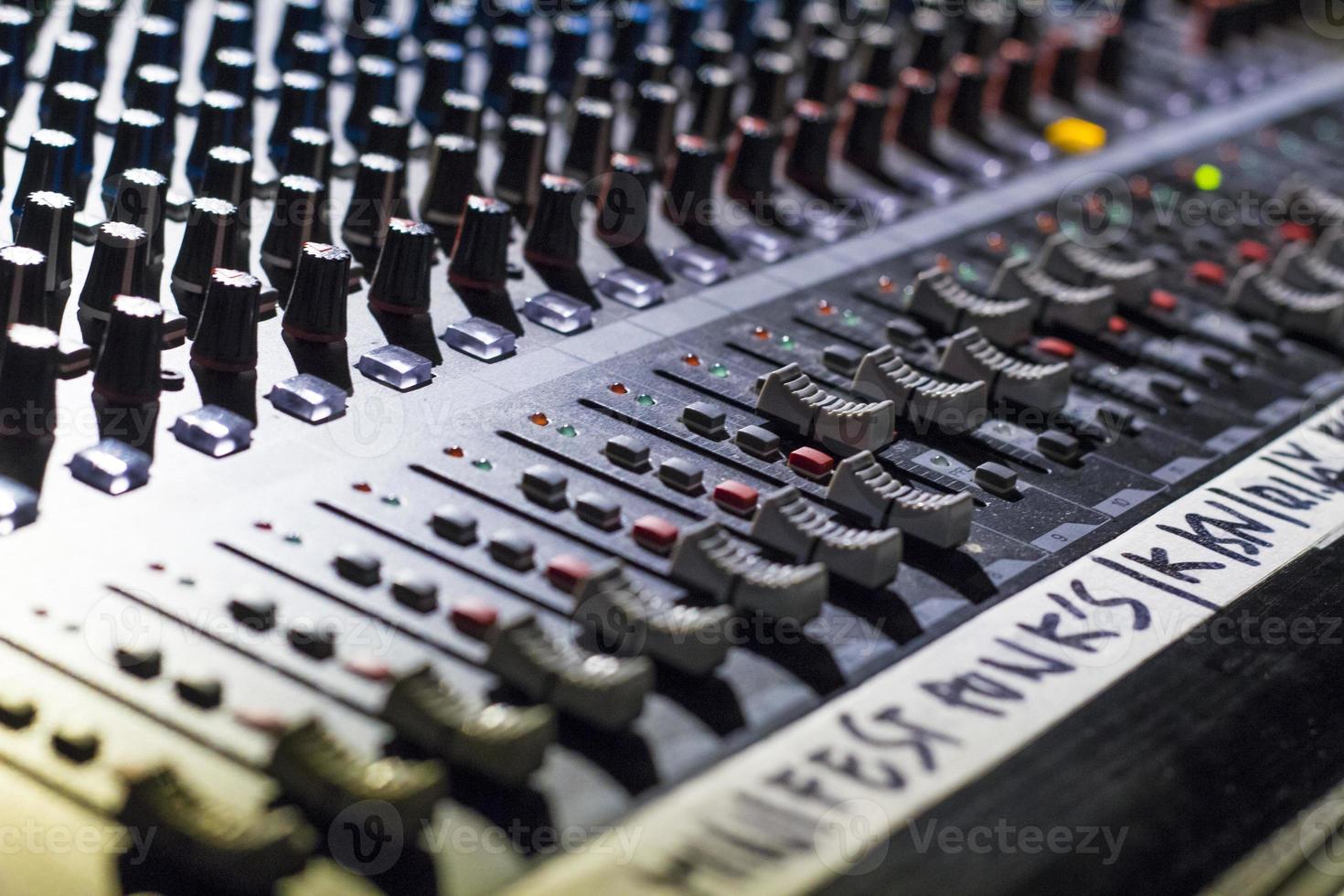 Mixer Board in the studio photo